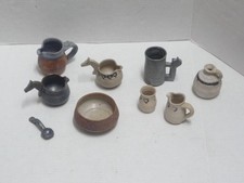 VINTAGE 1997 - 2003 LOT OF (9) TOKHEIM STONEWARE POTTERY LOT BOWL MUG CREAMER picture
