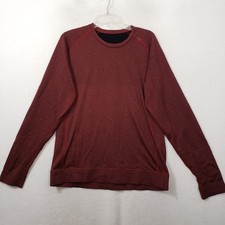 Lululemon Engineered Warmth Long Sleeve Men's Top Large Magma Merino Wool Blend picture