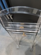 Charles Hollis Jones Style Mid-Century Modern Lucite Coat Rack,Valet Stand GOLDE picture