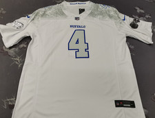 James Cook III #4 Bills FUSE 2025 Rivalries White Sewn Stitched Jersey. picture