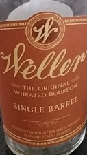 Weller Single Barrel Empty Bourbon Bottle- Orange Label- Buffalo Trace picture