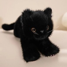 Cat Plush Doll Black Cat Stuffed Animal Doll Cute Cat Doll Birthday Gift picture