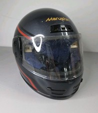 Vintage 1985 Marushin VT-914 DOT Motorcycle Helmet Size L (7⅜) Black  picture