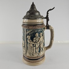 Antique c1900 Dumler & Breiden 406 Defregger 0.5L German Beer Stein Pewter Lid picture