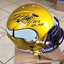 ADRIAN PETERSON SIGNED VIKINGS FLASH AUTHENTIC HELMET 2012 NFL MVP COA INSCRIBED picture