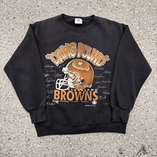 1994 vintage Cleveland Browns Dawg Pound Crewneck Sweatshirt Black Size L NFL picture