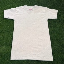 90's Vintage Bayside Heavy Weight T-Shirt Mens Small Gray Heather Blank picture