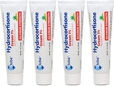 (4 Pack) Globe Hydrocortisone Maximum Strength Cream 1% w/Aloe, Anti-Itch Cream picture