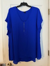 Torrid Women’s Plus 6 (30) Blue Blouse picture