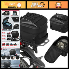 Expandable Motorcycle Tail Bag 22-34L Rear Seat Storage Pannier Luggage picture