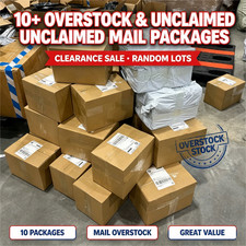 Unclaimed Mail Mystery Box -10 Undelivered Package -No Return Mail-Overstock picture