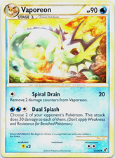 Nintendo Vaporeon 41/90 Undaunted Uncommon Regular Eng 90HP 2010 Stage 1 picture