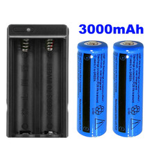 2 PCS 18650 Rechargeable Batteries +1PCS Double Charger For Flashlights Headlamp picture