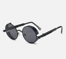 Retro Round Polarized Sunglasses Men Vintage Gothic Steampunk Glasses picture
