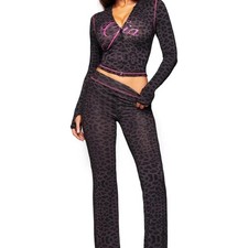 Iamgia Women's Black and Multi Joggers-tracksuit picture