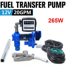 20GPM 12V Diesel Gasoline Fuel Transfer Pump with Gallon Meter Anti-Explosive US picture