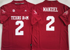 6 Colors 2# Johnny Manziel Maroon Texas A&M Jersey All Stitched picture
