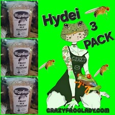 Fruit Fly Culture HYDEI 3 Pack Lizard And Dart Frog Food Live picture