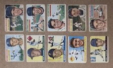 1955 & 1956 Topps Vintage 10 Card Low Grade Lot Brooklyn Dodgers Tigers Orioles  picture