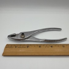 Snap On Tools USA Vintage Slip Joint Pliers 45 With Cutters Vacuum Grip picture