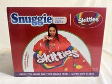 Snuggie Skittles Wearable Super Soft Fleece Blanket with Sleeves 71” x 54” New  picture