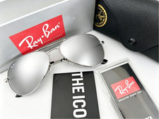 RAY-BAN RB3026, aviator sunglasses , Silver Frame/Large 62mm Silver Lens picture