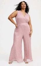 TORRID BLUSH WIDE LEG **SPARKLES** GLITTER JUMPSUIT LARGE  picture