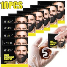 10pcs Mens Beard Dye Black Shampoo Instant Blackening Beard Mustache Tint Cream picture