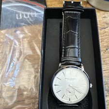 NEW LUXURY Seagull Men's Automatic Silver Dial Small Seconds Leather Strap Box picture