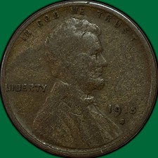 1915-S Lincoln Wheat Cent Fine F Coin #49537 picture
