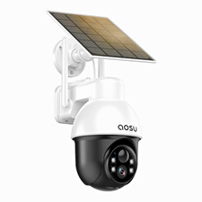 AOSU PTZ Outdoor Wi-Fi Solar/Battery Camera, Two-Way Audio, Tracking, Alert picture