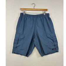 Gorpcore Hiking L.L. Bean Mens M Blue Supplex Nylon Cargo Shorts 503785 picture