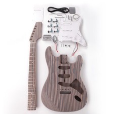 diy electric st guitar kits zebrawood 6strings with hardware picture