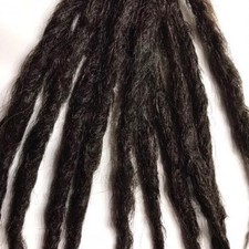 10 SE Single Ended Knotty Dark Brown Dreads Dreadlock Hair Extensions picture