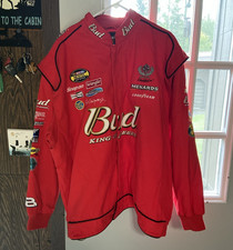 Vtg Chase Authentics Dale Earnhardt Jr Budweiser NASCAR Racing Jacket  2XL MINT picture