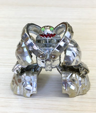 Rock Lords Evil Warrior Slimestone Silver Chrome GoBots Bandai 1985 Vintage picture