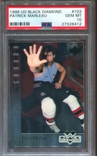 1996-97 UD BLACK DIAMOND PATRICK MARLEAU #103 GRADED PSA 10 GEM MINT POP 17 picture