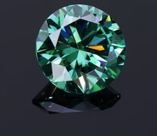 Lab Grown Certified 3 CT Green Color VVS1 Round Cut Diamond Brilliant Sparkle picture