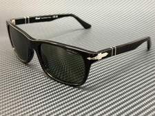 PERSOL PO3048S 95 31 Black Rectangle Square Men's Sunglasses 58 mm picture