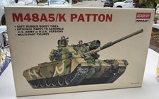 Vintage Academy M48A5/K Patton Tank 1/35 Model Kit #1355 New Sealed 1994 Korea picture