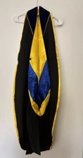 Graduation Deluxe Doctoral Hood (Gold/Blue) NEW picture