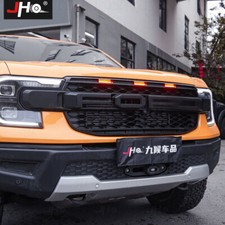 Black Front Grille Fits For Ford Ranger T9 2023-2026 Upper Grill With LED Light picture