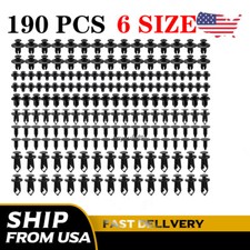 190Pcs Bumper Clips Retainer Auto Car Rivets Fastener Fender Push Pin Trim picture