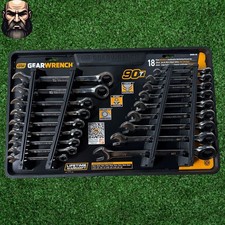 GEARWRENCH SAE/MM 90-Tooth Pro Combination Ratcheting Wrench Tool Set 18-Piece picture