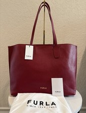NWT Furla Large Bordeaux Leather Tote with Dustbag picture
