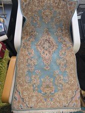 Antique Handmade Room Rug  Has Wear with Age  -   51in X 24in picture