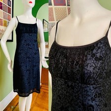 Vtg 90s Y2K BYER Sheer Milkmaid Floral Netting Whimsygoth Maxi Dress 38 S M picture