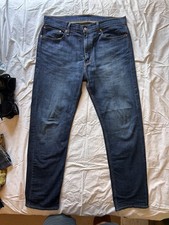 Levi's 505 Mens Jeans, 36x34 Straight Fit Medium-Dark Wash Blue Denim W36 L34 picture