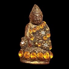 Phra Kring Thai Buddha Amulet Talisman Rare Pendant Blessed Wat Wang Na Crystal picture