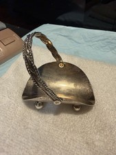 Vintage Antique Sterling Silver Miniature Basket 44g picture